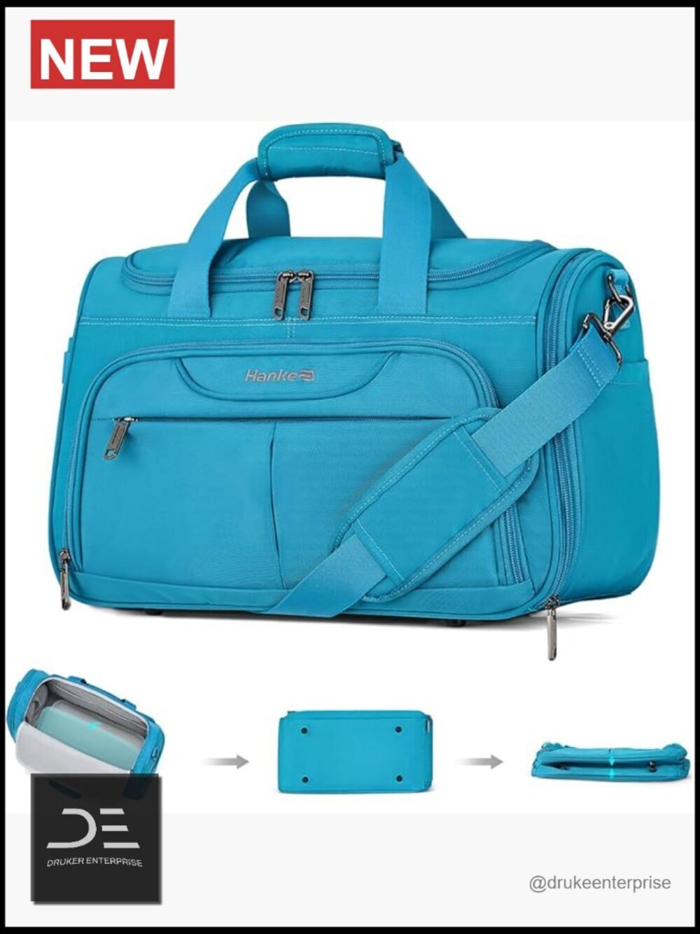 Foldable Underseat Carry On Luggage Bag Travel Tote Personal Item Softside